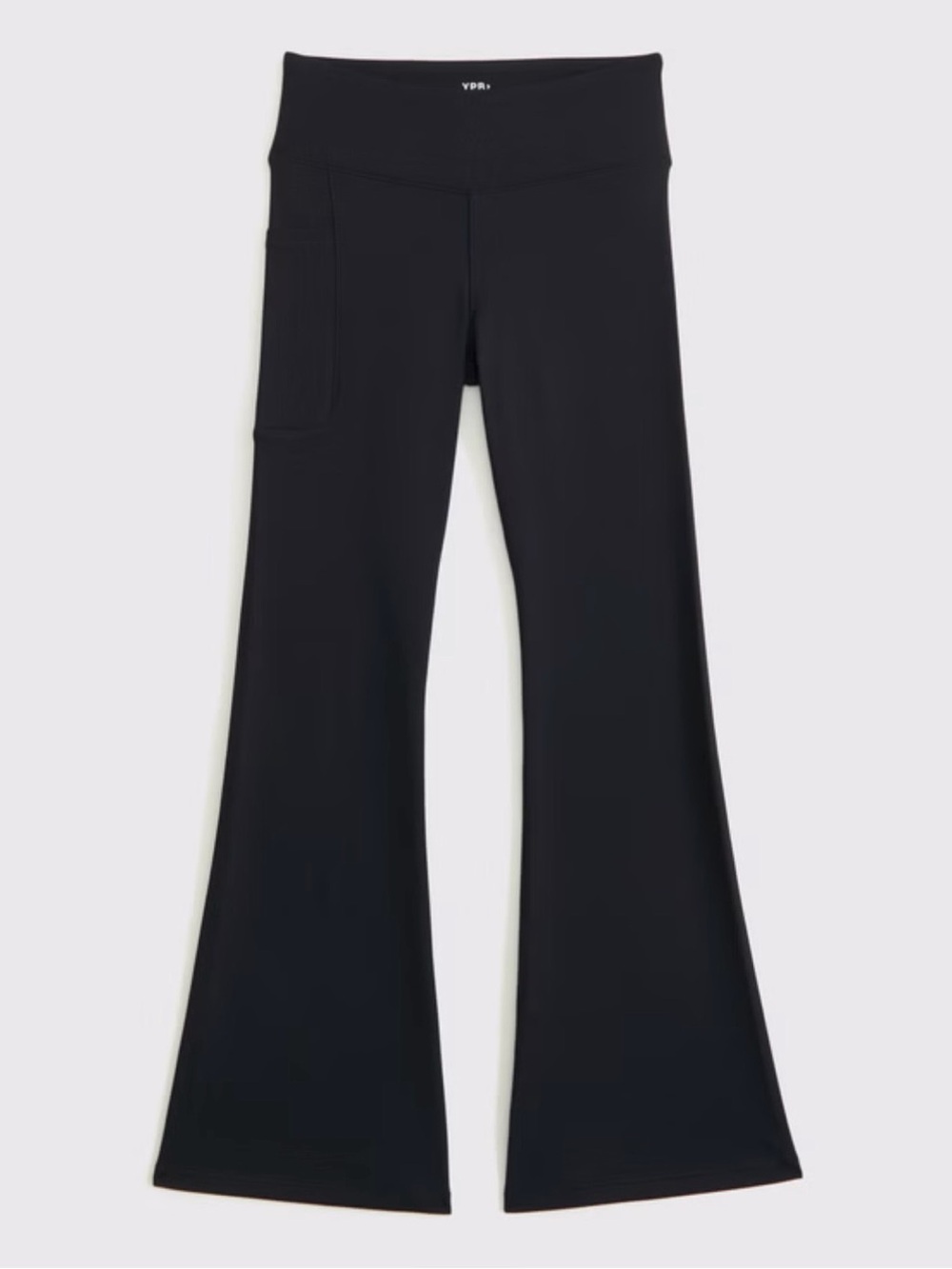 Abercrombie KidsYPB Girls Black Solid Flare Leggings 4-Way Stretch Pockets 17-18